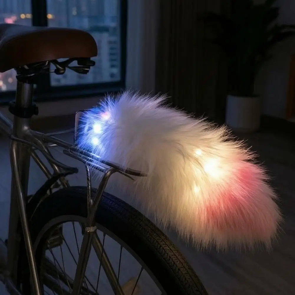 Vehicle Decorative Tail Remote Control Car Tail, Sound Activated Wagging Moving Tail with LED Lights, Rechargeable Quick Release