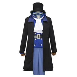 Anime Sabo Cosplay Costume Mens Suit Halloween Coat Uniform Hat Set