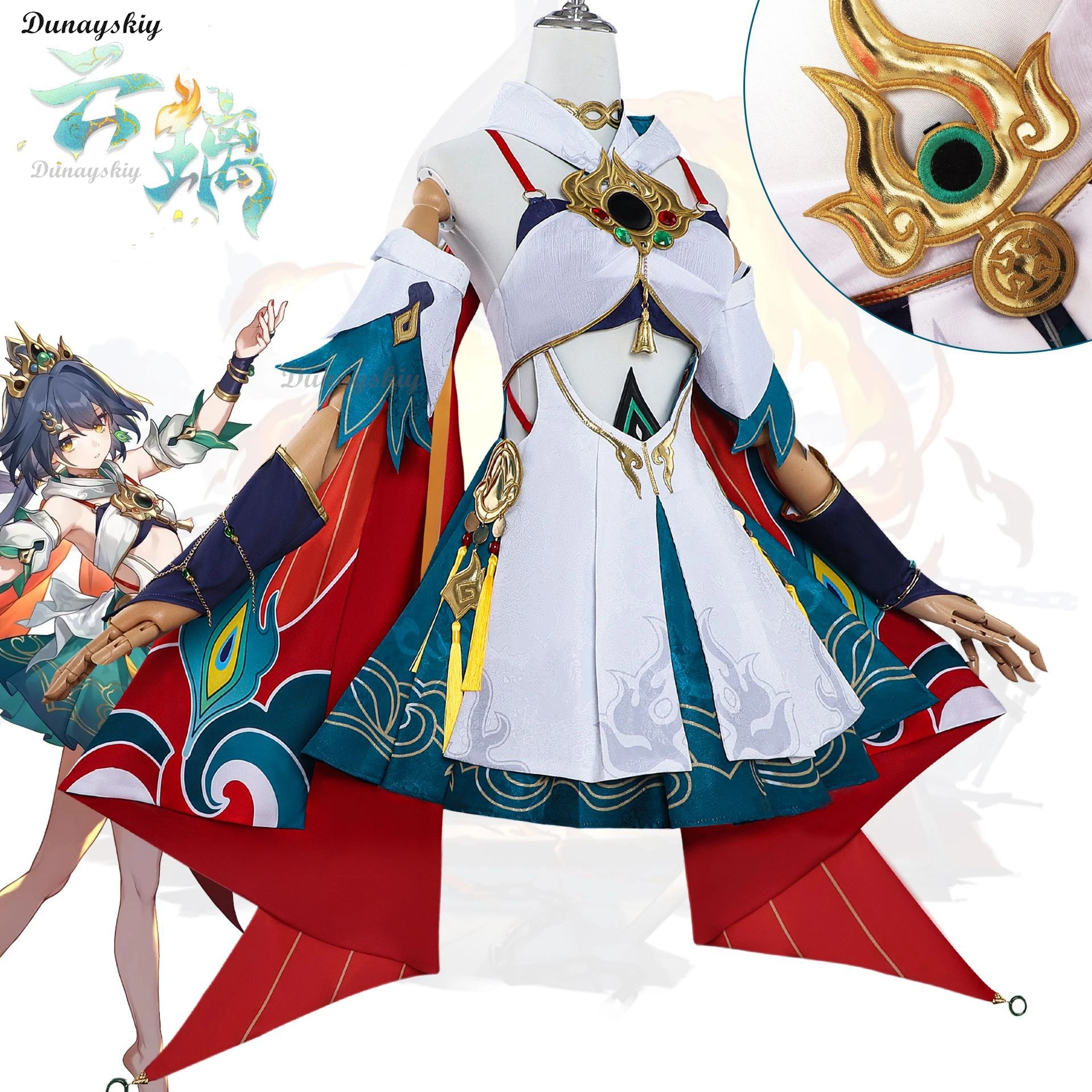 Yunli วิกชุดคอสเพลย์ผู้หญิงสำหรับผู้หญิงชุดคอสตูมคอสตูมฮาโลวีน