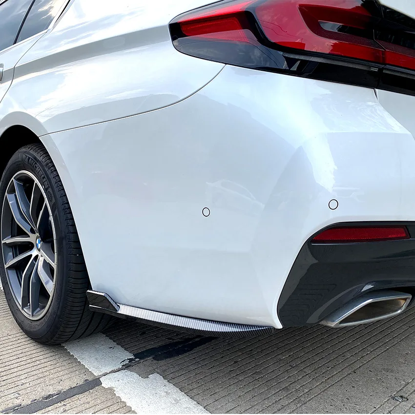 2x 2017 To Up For BMW 5 Series G30 M Sport M-Tech 525i 530i 540i Rear Bumper Splitter Canards Lip Spoiler Cover Corner By ABS