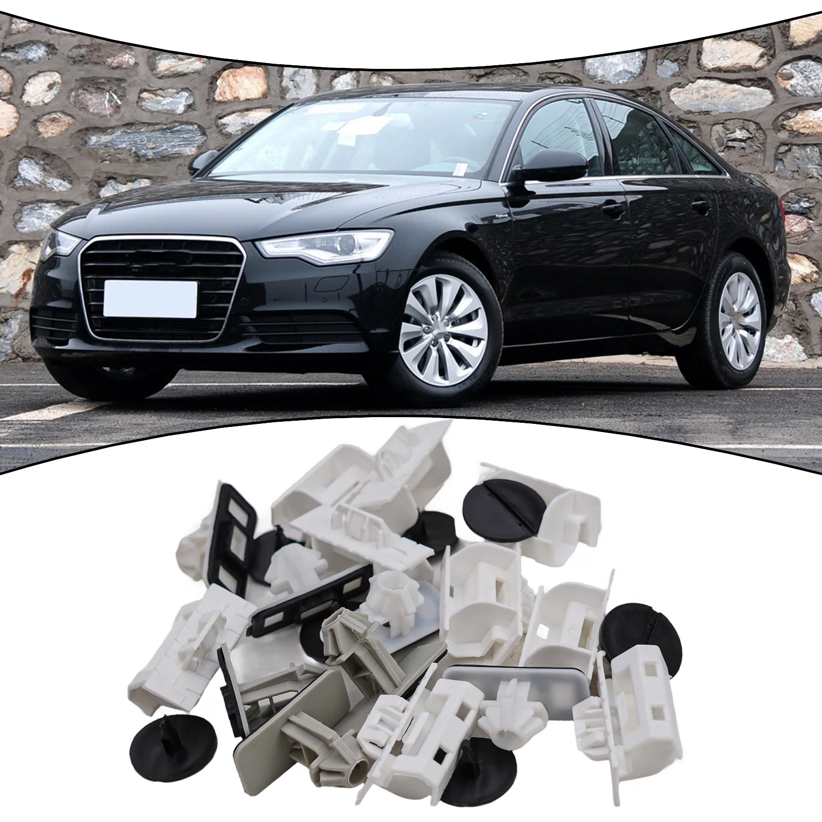

Nylon And Plastic Car Side Skirt Attachment Parts Clips Set Auto Fastener For A6 C7 2012 2013 2014 4G8898909 Car Accessories