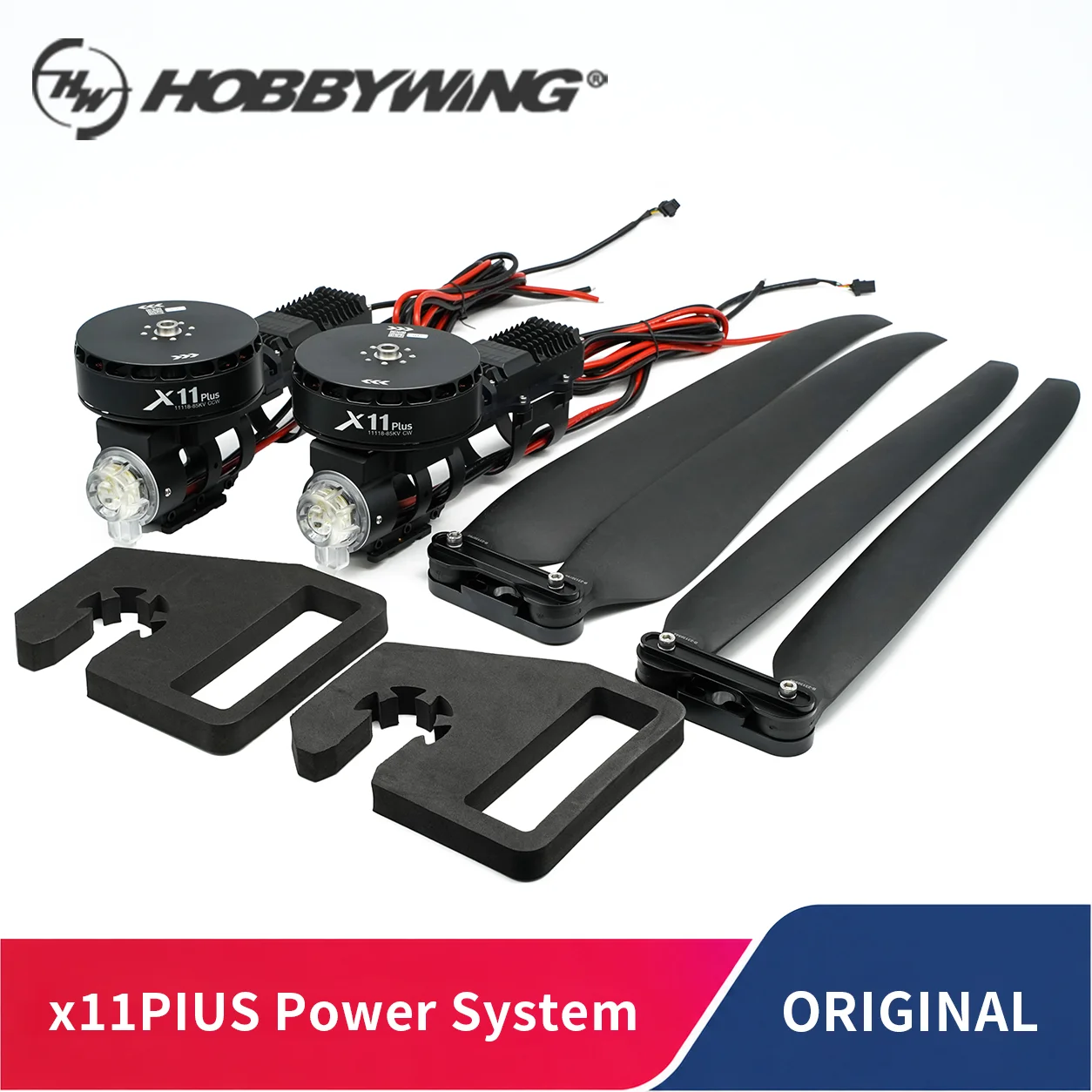 Hobbywing X11 Plus 11118 85KV Integrated Propulsion System 4314 Folding Propeller for 30L Agricultural Spraying UAV