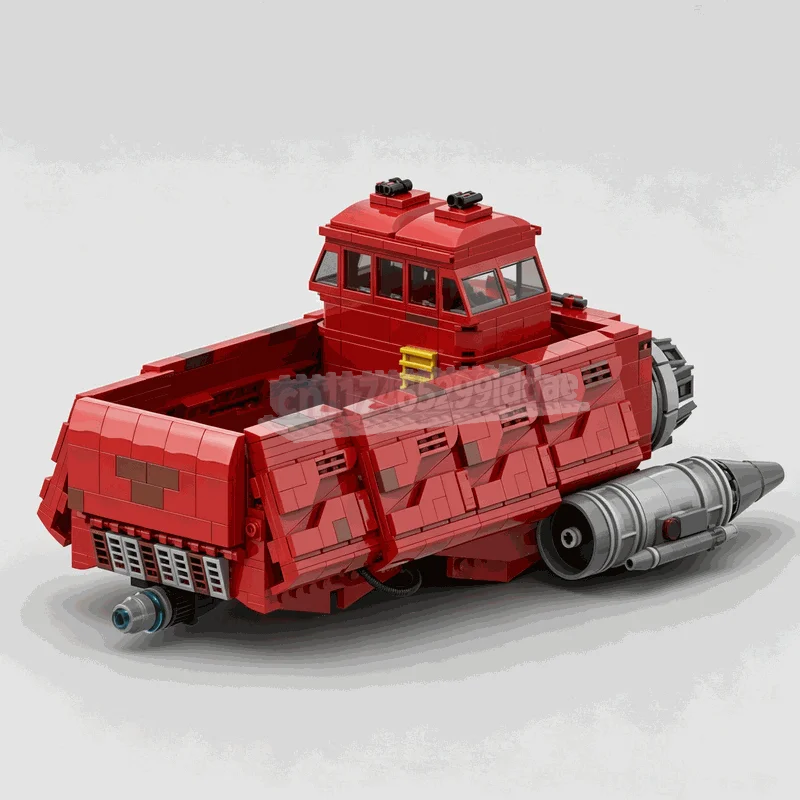 1010PCS Garbage Ship Space Freighter Sci-Fi Vehicle MOC Creative Building Blocks Model DIY Assembly Toy Display Collection Gift