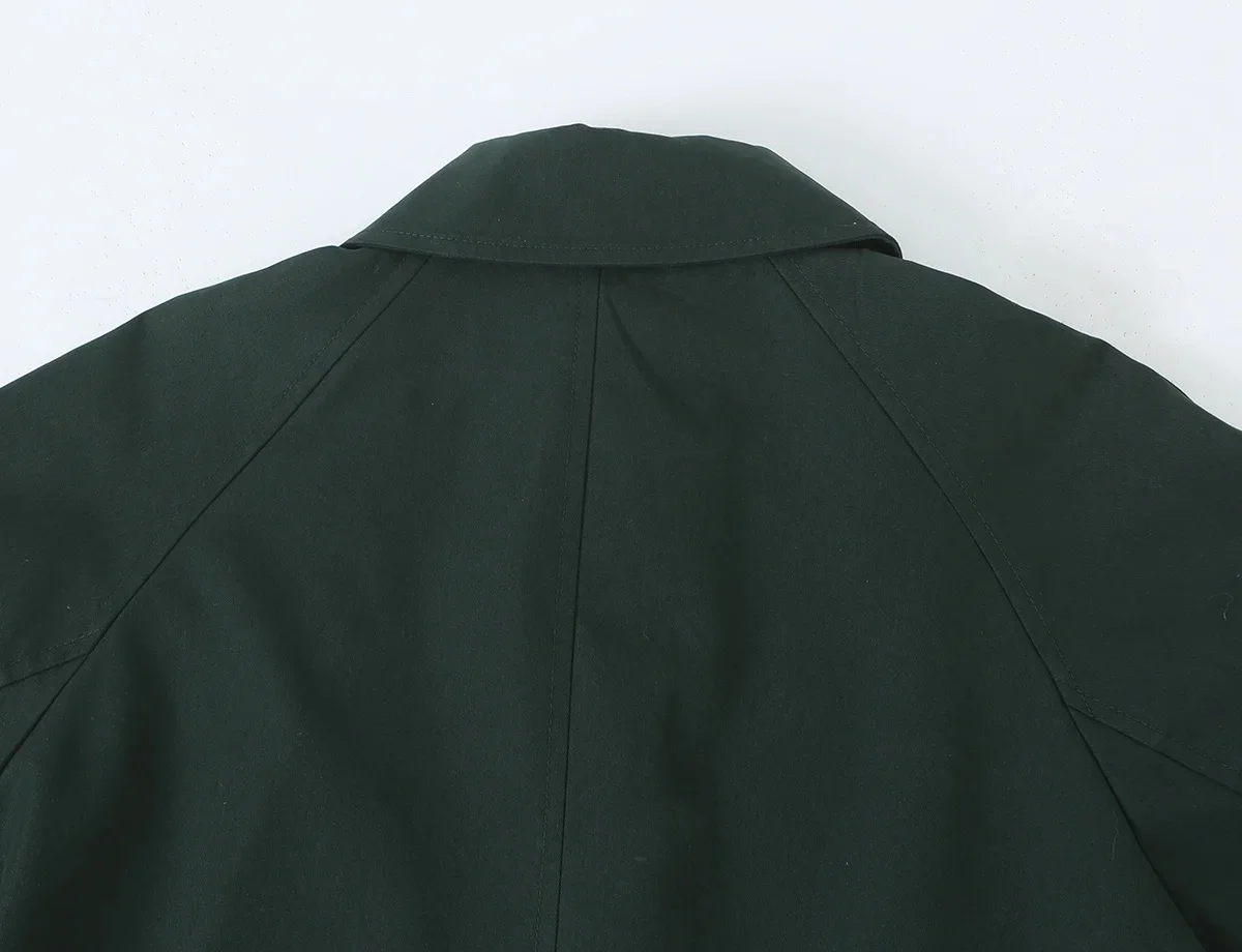 KONDALA Damen Herbst-Pendler-Miditrenchcoat Vintage Lässiger Einreihiger Trenchcoat 2026 Herbst Trendiger High-Street-Damenmantel – Detail 8