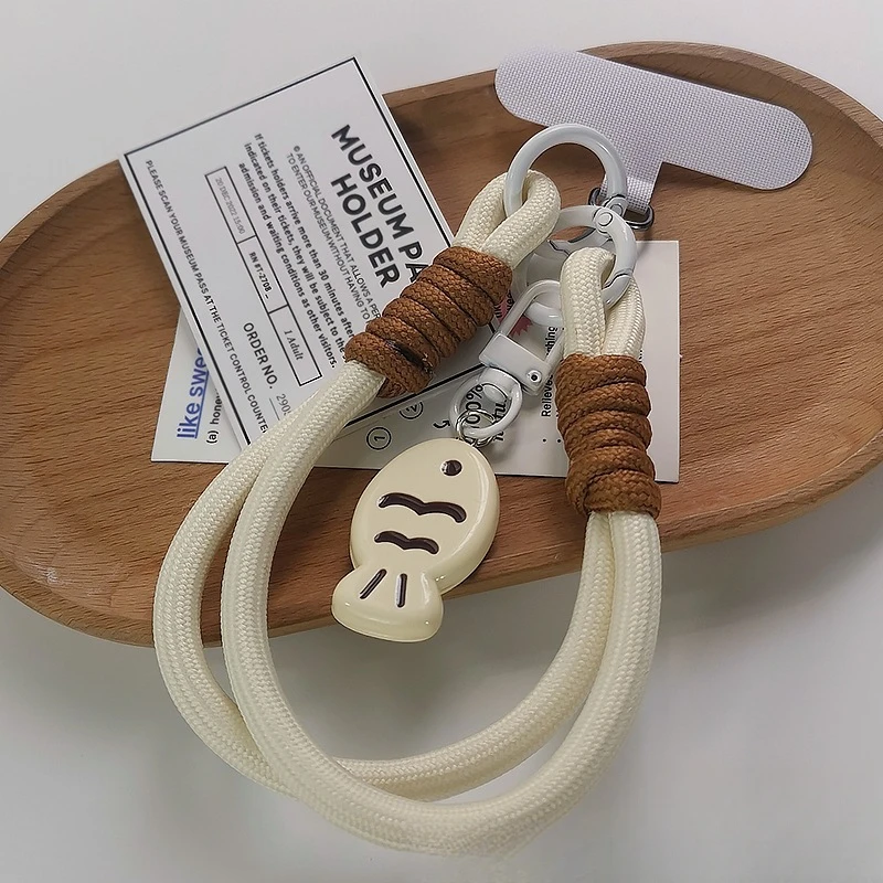 

Ремешок для мобильного телефона, короткий милый кот, рыбья кость, уличная плетеная веревка для путешествий, альпинизма