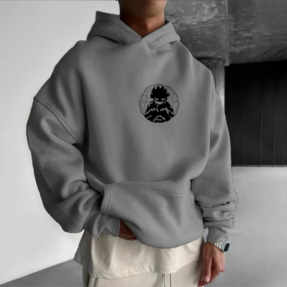 원피스 남성용 후드티 스웨터 Monkey D. Luffy Anime 봄, 가을 새 소년 아동용 긴 소매 부모-자식 의류