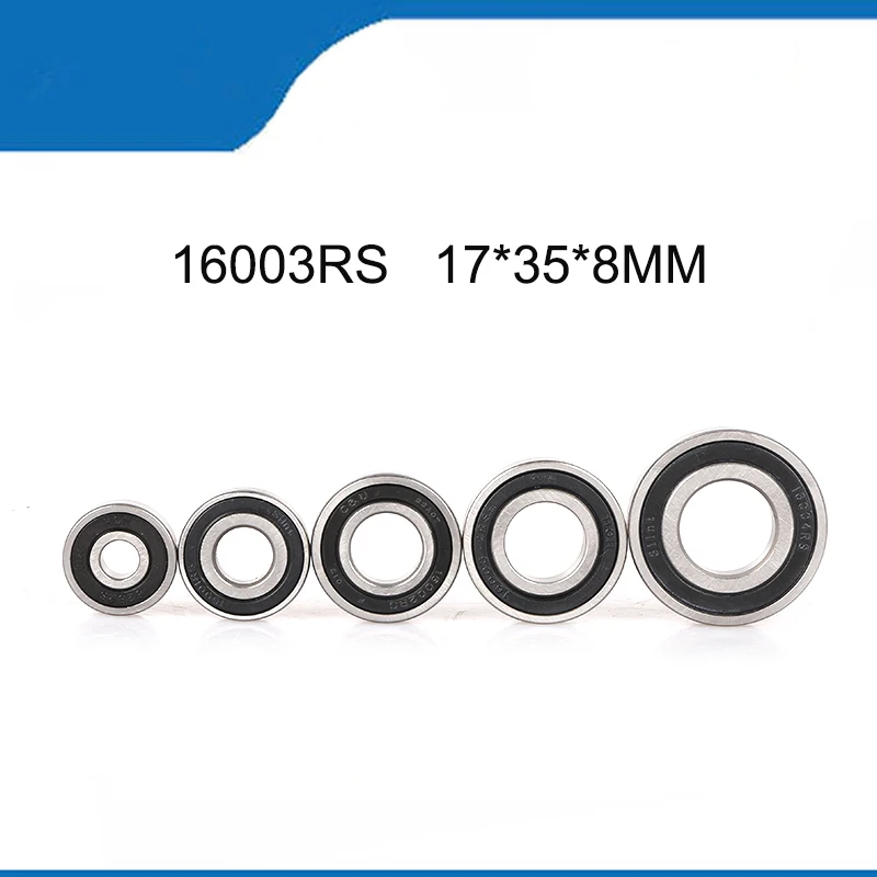 

High Quality Bearing 5/10PCS 16003RS 16003-2RS Rubber Sealing Corrosion Resistielded 17*35*8 MM Deep Groove Ball Bearing ABEC-1