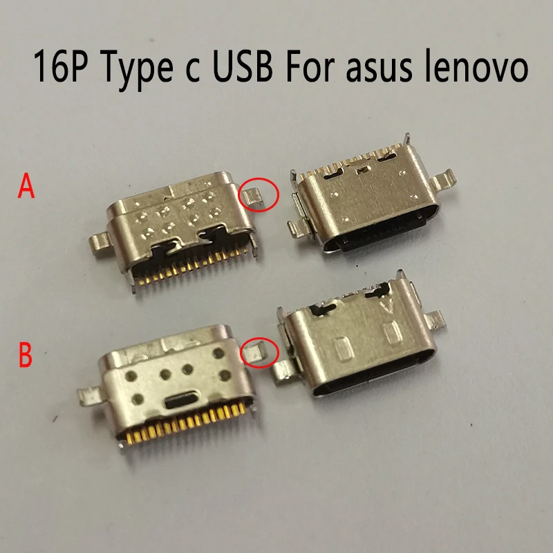 2-10PCS USB C Type c 16P Female USB Charging Port Socket Connector For Ulefone Samsung Galaxy Tab A7 10.4 2020 T500T500T505CT507
