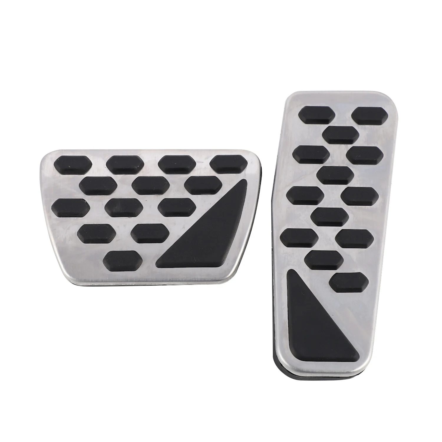 

Gas And Brake Pedal Cover Auto Stainless Steel Foot Pedal Pad Kit For 2018-2019 Wrangler Jl Models, 2