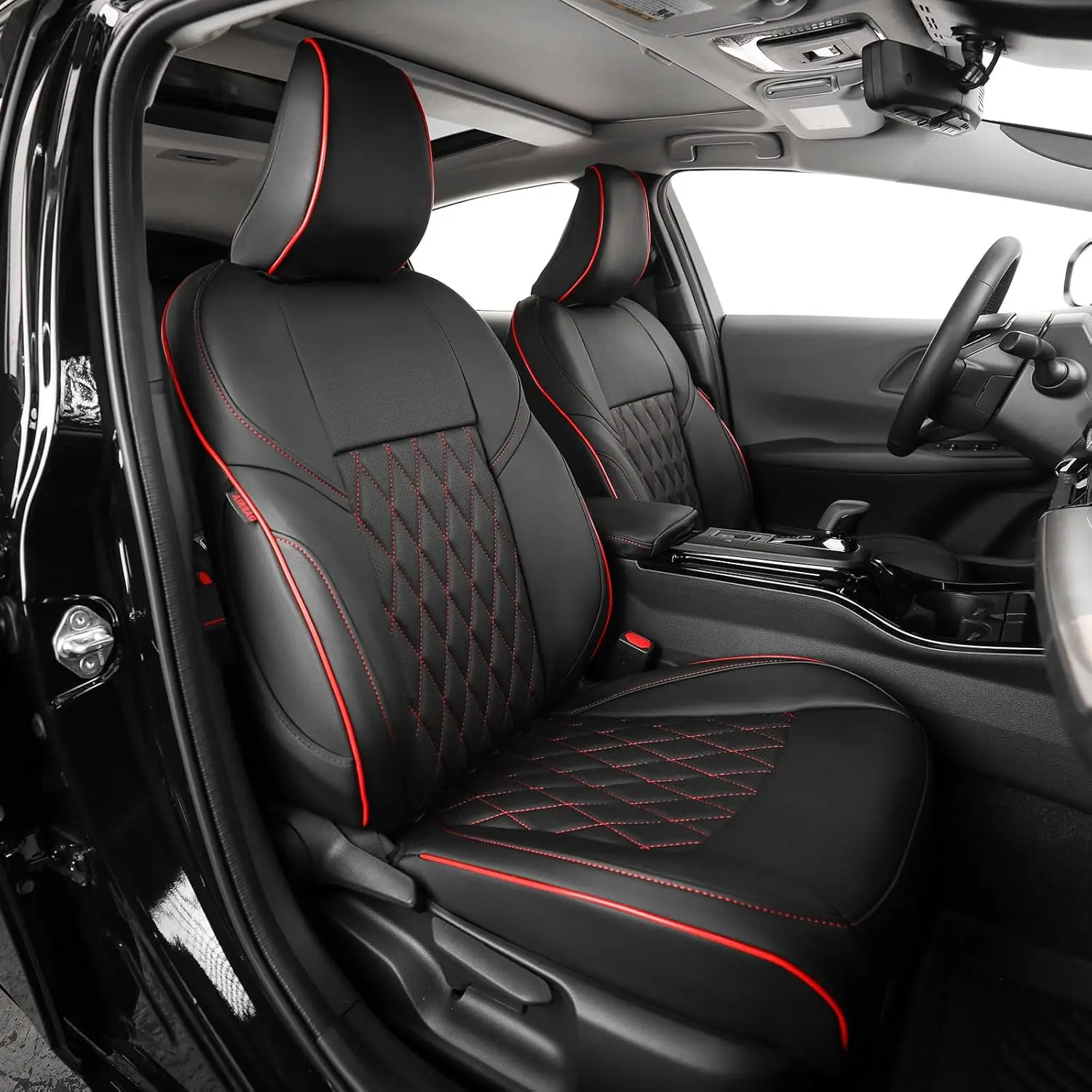 EKR Prius Custom Fit Car Seat Covers Leather Full Set For Toyota Prius/Prius Prime 2023 2024 2025 2026 LE/XLE/Limited/SE/XSE Etc Waterproof Leather Cushion Seat Protective Cover