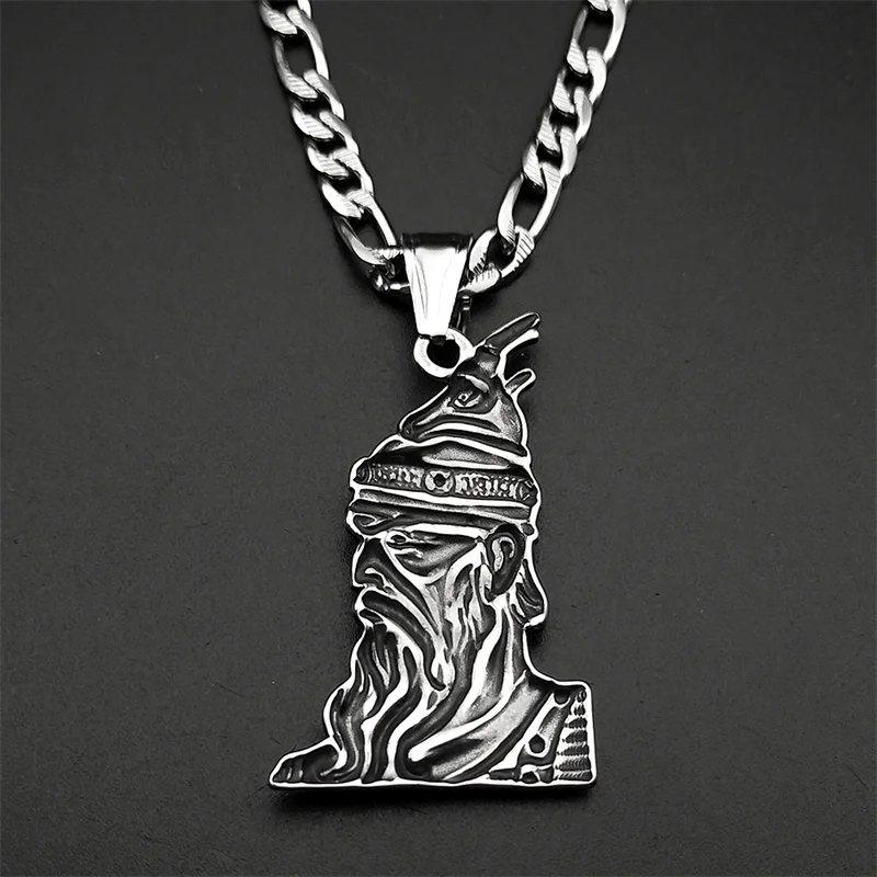 Norse mythology Odin Necklace for Women Men Stainless Steel Punk Gold Silver Color Medal Pendant Necklaces Amulet Party Jewelry
