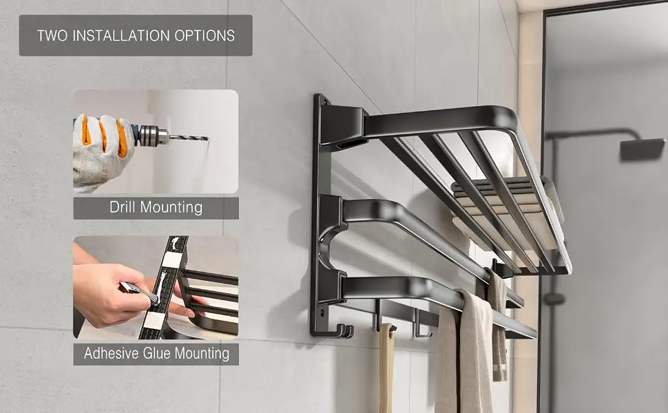 bathroom towel rack
