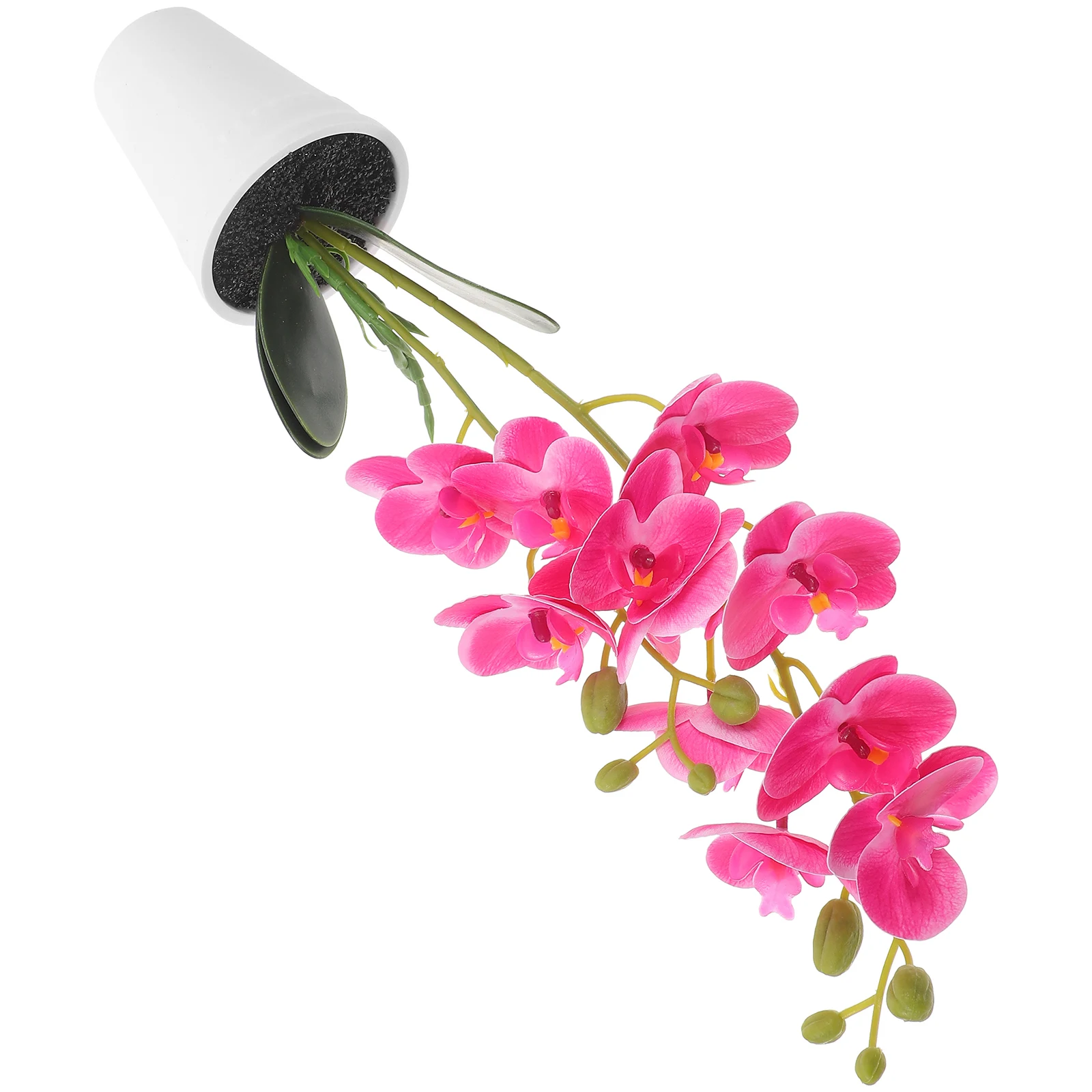 

Artificial PhalaenopsisMeadow Decor PVC Material Fake Plants Decor LifelikeflowerFake Plant Ornaments Desktop Plants