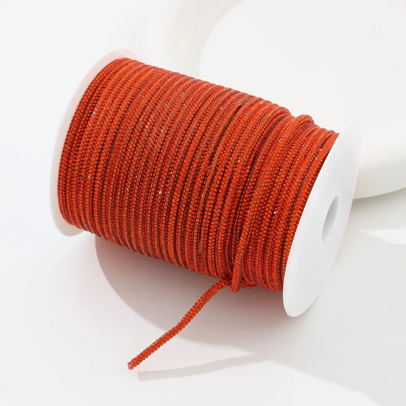 50yards 4mm Crystal Rhinestone Cord Trim Glass Diamond Rope DIY Sewing For Clothes Shoes Bags Wedding Dress Costume Decoration image 3