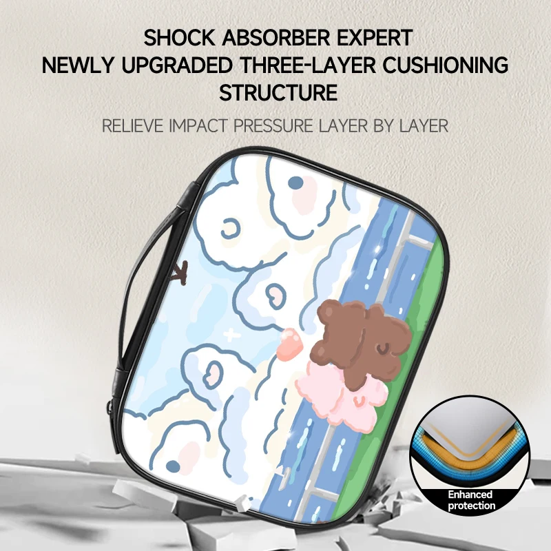 Laptop Sleeve Lovely  iPad Bag 9 10 11 12inch Large Capacity Handle Bag For Laptop/iPad10/9/iPad Air5/iPad mini Shockproof Case