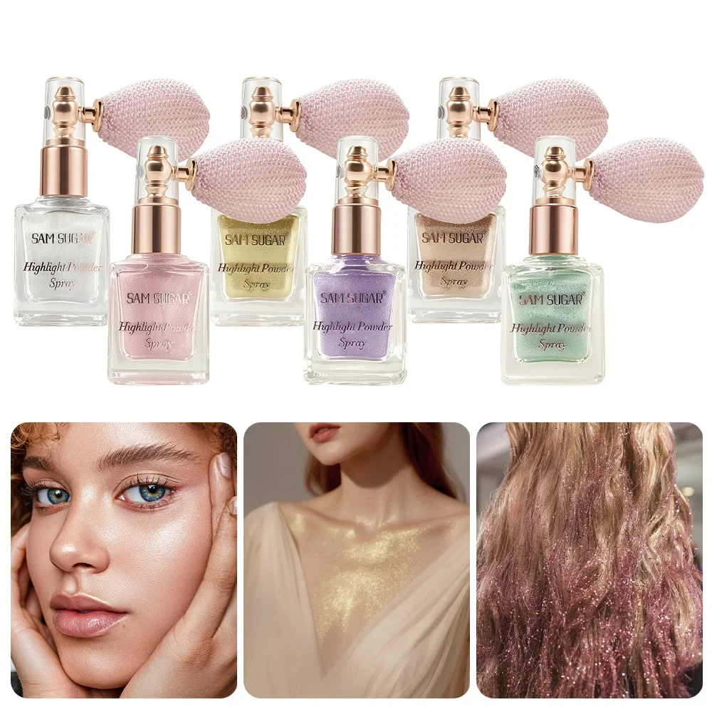 ファイングリッター防水ハイライタースプレー顔ボディ明るくアイシャドウルースパウダー長期的なきらめきメイク