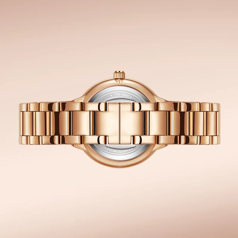 Mark Fairwhale Brand 3660 Fashion Watch Ladies Luxury Rose Gold Silver Girl Quartz Wristwatches Waterproof Clock for Women