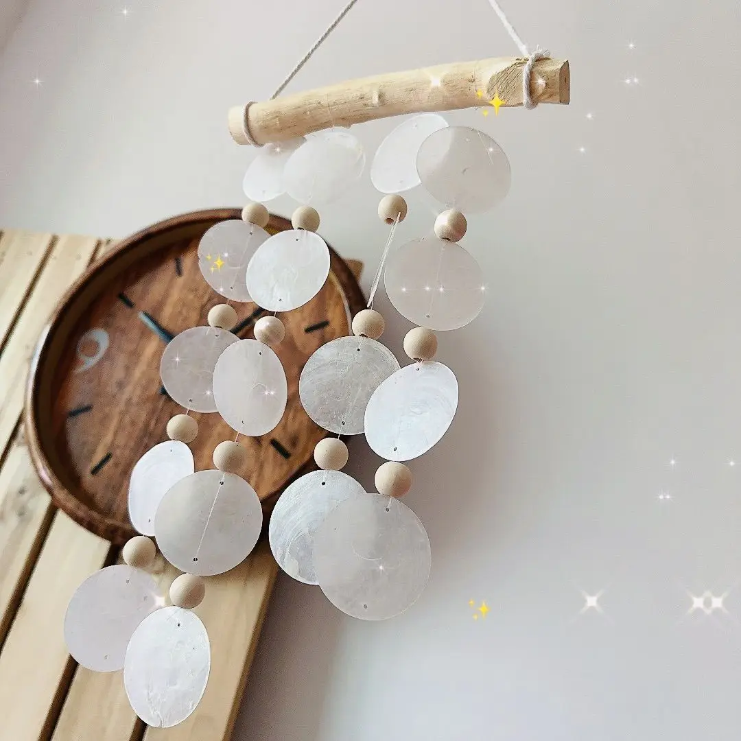 

Small Fresh DIY Handmade Shell Wind Chime Children's Graduation Day Gift Courtyard Balcony Hanging Decorative Pendant
