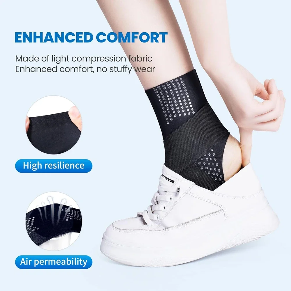 1 PCS Compression Ankle Brace With Support Strap Ankle Support for For Arch,Ankle Support,Football,Basketball,Volleyball,Running