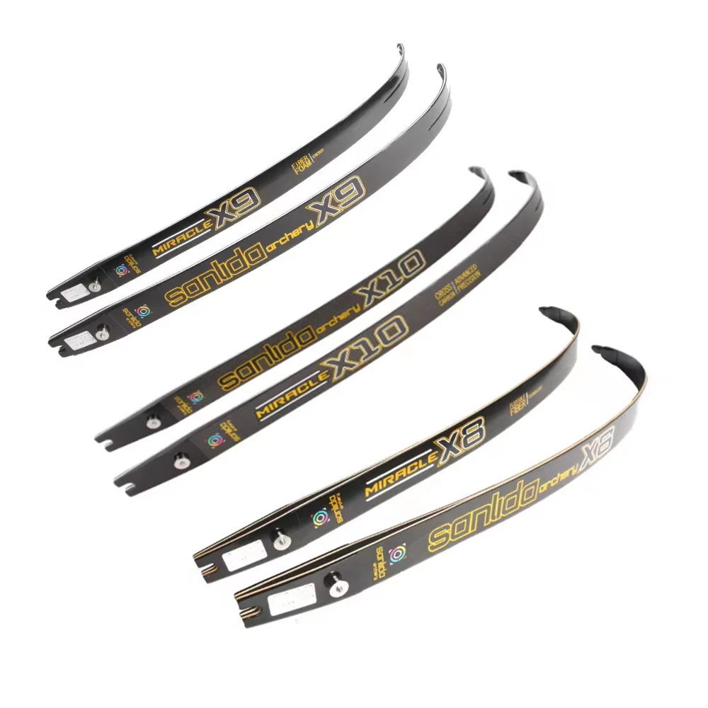 

Sanlida Bow Limb Archery Miracle X8 X9 X10 ILF Limbs 14-46 LBS 66/68/70 inch Core Wood Entry-level Recurve bow Target Shooting