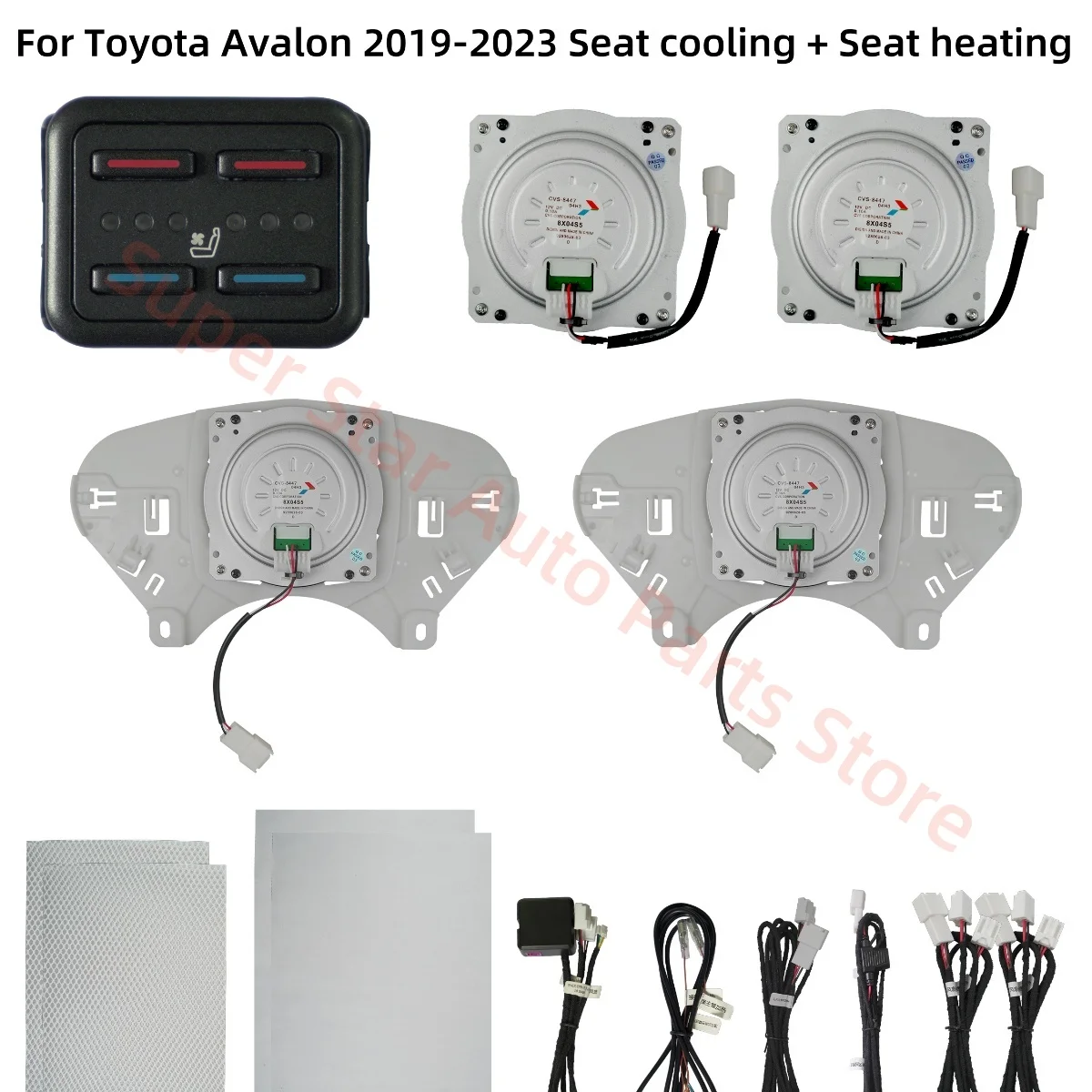 

Автомобильная модификация для Toyota AVALON 2019-2023, вентиляция сиденья, охлаждение сиденья, автомобильные аксессуары, ключ управления, автозапчасти