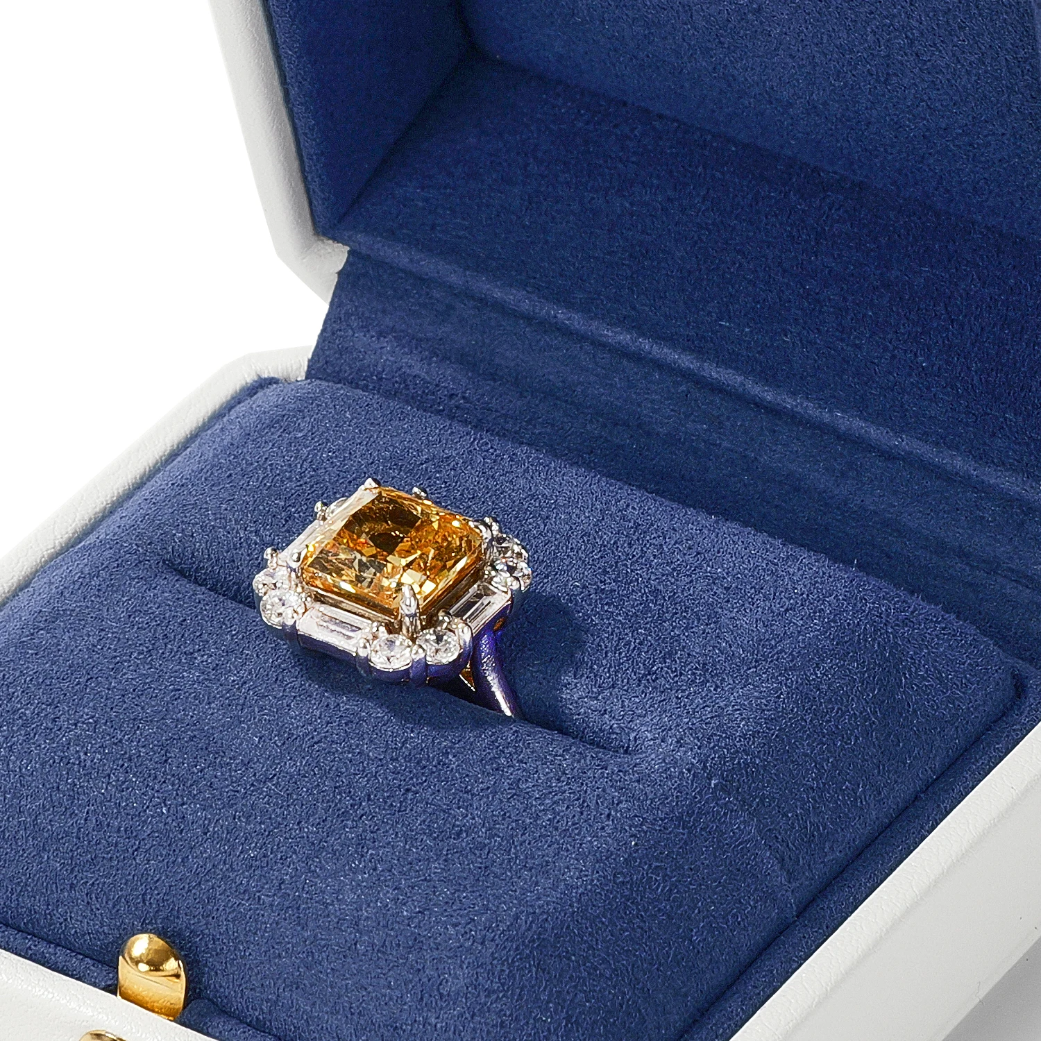 Oirlv Luxury Jewelry Gift Box Storage 2 Rings White Pu Leather Ring Necklace Gift Boxes Large White Bracelet Boxes For Jewellery