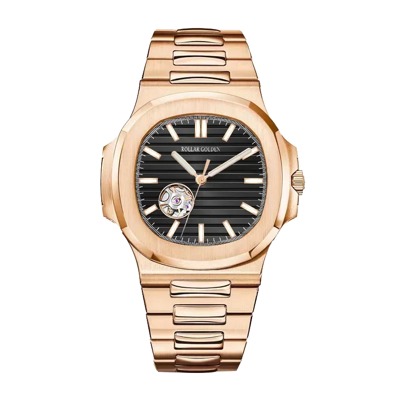 Dropshipping orologi automatici classici per uomo orologi da polso meccanici da uomo orologio da uomo Reloj Hombre in acciaio inossidabile oro rosa