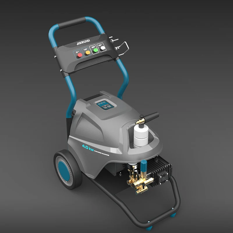 Car Wash High Pressure Water Jet Gun 2500W With Hose Reel 130 Bar Foam Bottle Gun Popular High Pressure Automatic Car Washer