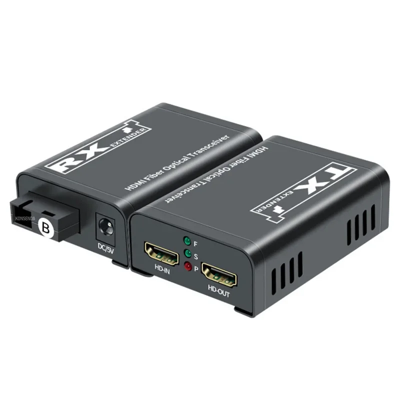 3Km HDMI-Compatible Over Fiber Extender  SC HDMI-Compatible to Fiber Optic Video Transmitter Receiver Converter Switch