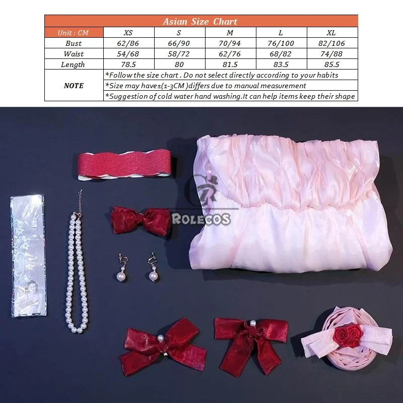 أزياء Asuka Langley التأثيرية ASK الهمس من الزهرة Asuka Langley فستان وردي لعب الأدوار زي الهالوين مجموعة كاملة