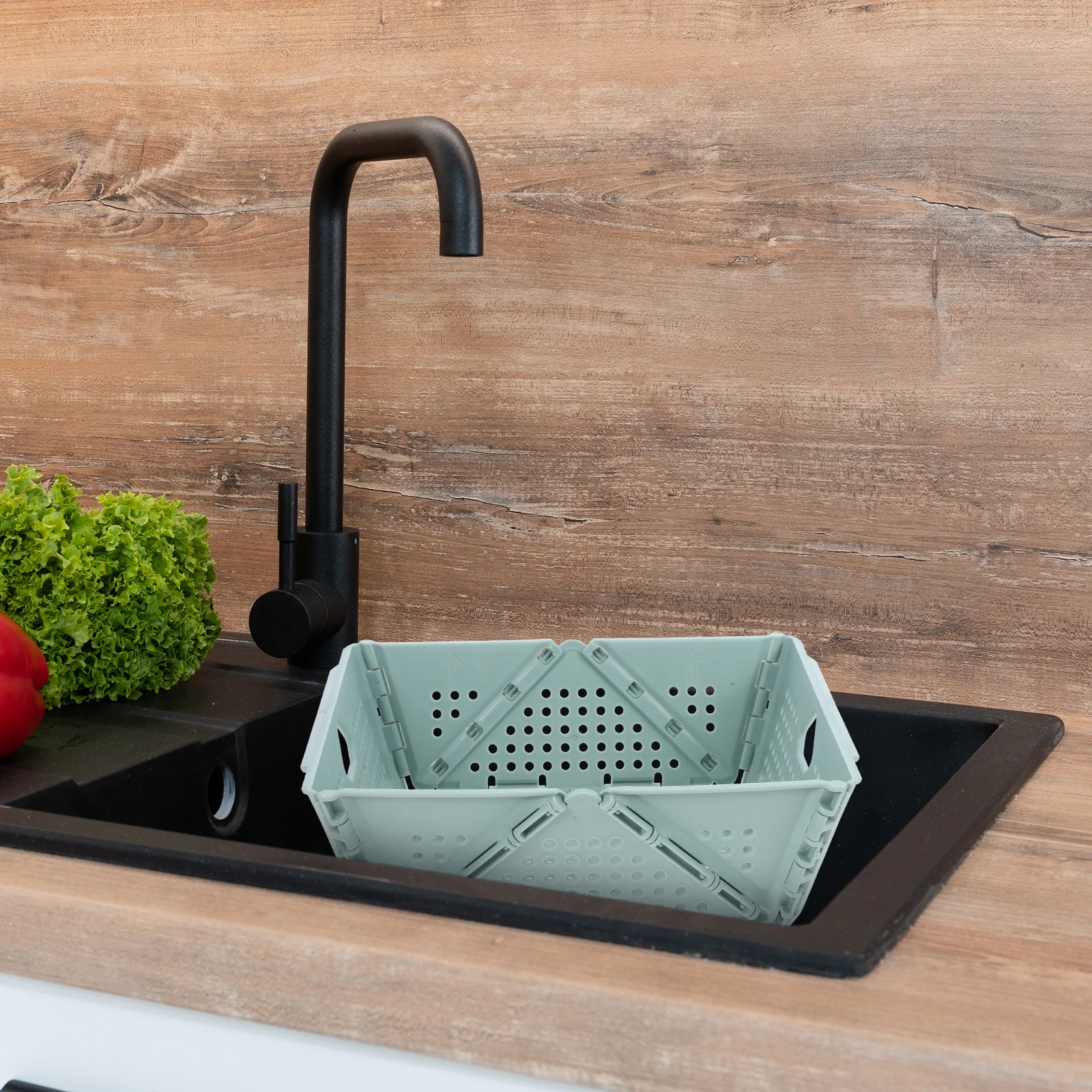 

Portable Foldable Strainer Collapsible Food Vegetable Washing Basin Storage Container Space Saving Dishwashing Sink