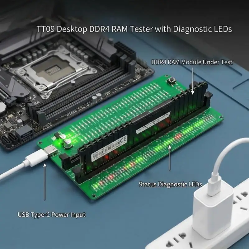 DDR4 Memory Tester With LED For Quick Fault Detection Desktop
