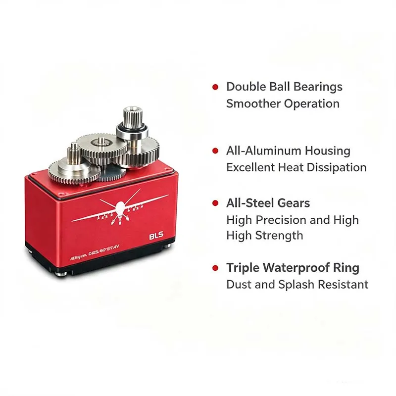 Kingmax UAV7990 All-Aluminum Housing, Steel-Gear, High-Voltage, Digital, Anti-Interference, 48kg Waterproof Servo