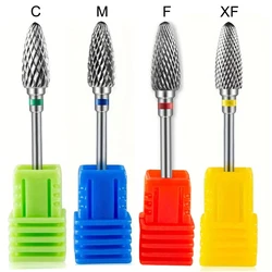 1pcs Basic Tungsten Carbide Nail Drill Bits Rotate Electric Carbide Milling Cutters For Manicure Gel Polish Remover