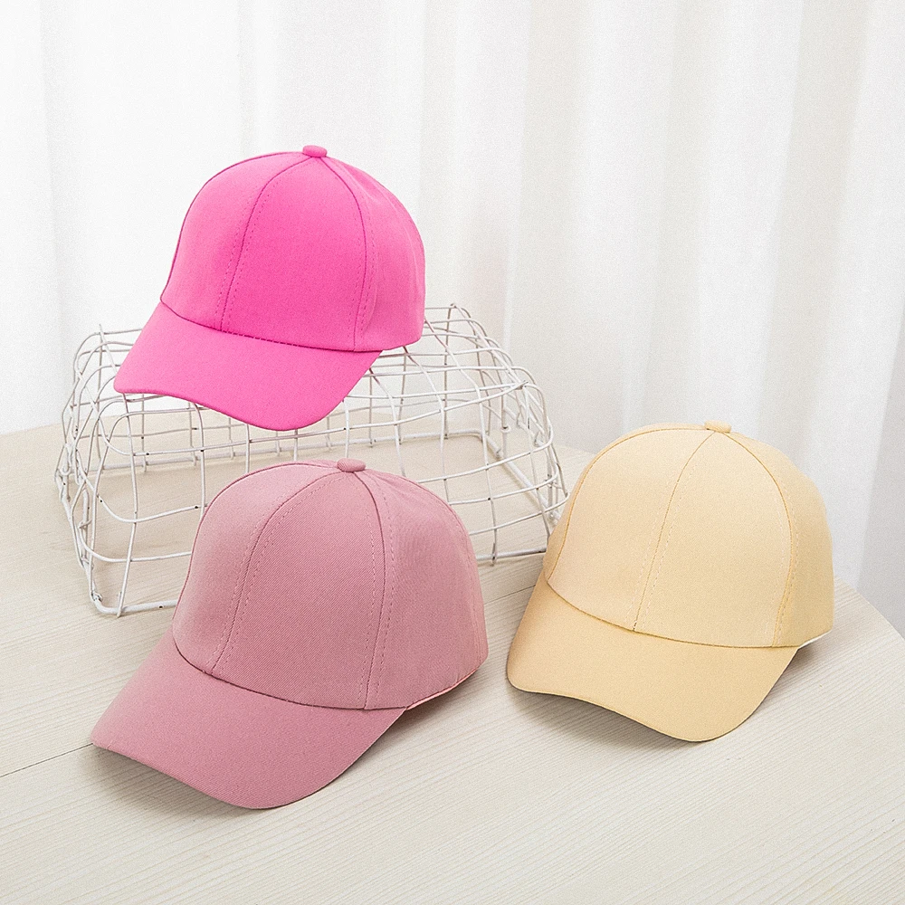 Gorra de béisbol con protección solar para niños, gorro de béisbol ajustable, Color caramelo, ideal para viajes, 1 piezas, 2024