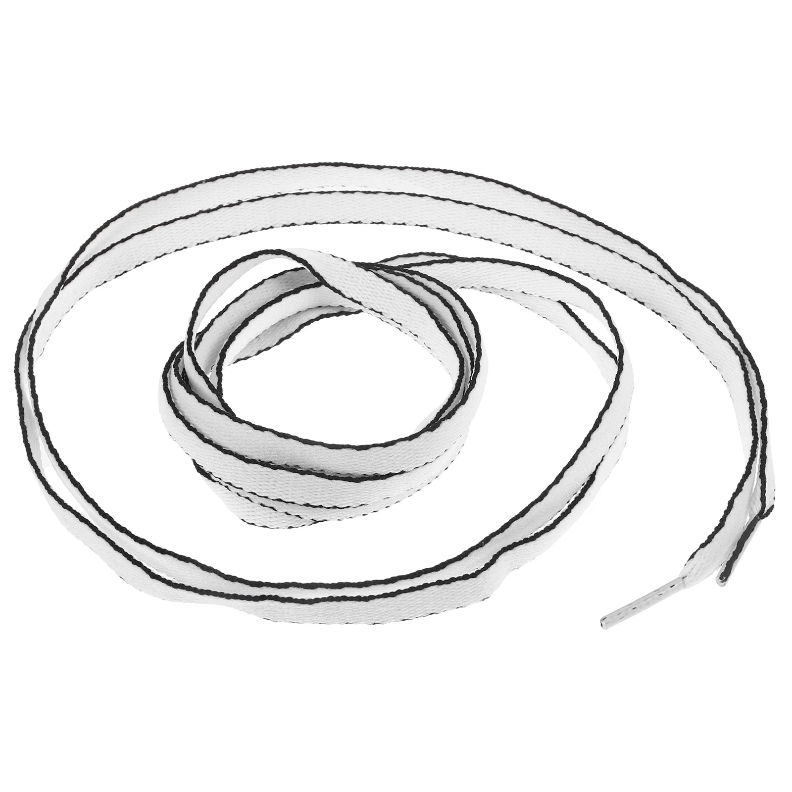 

Black White Edge Shoelaces For Sneakers Flat Shoe Straps Fashionable Sports Laces Adult Kids Running Canvas Shoes