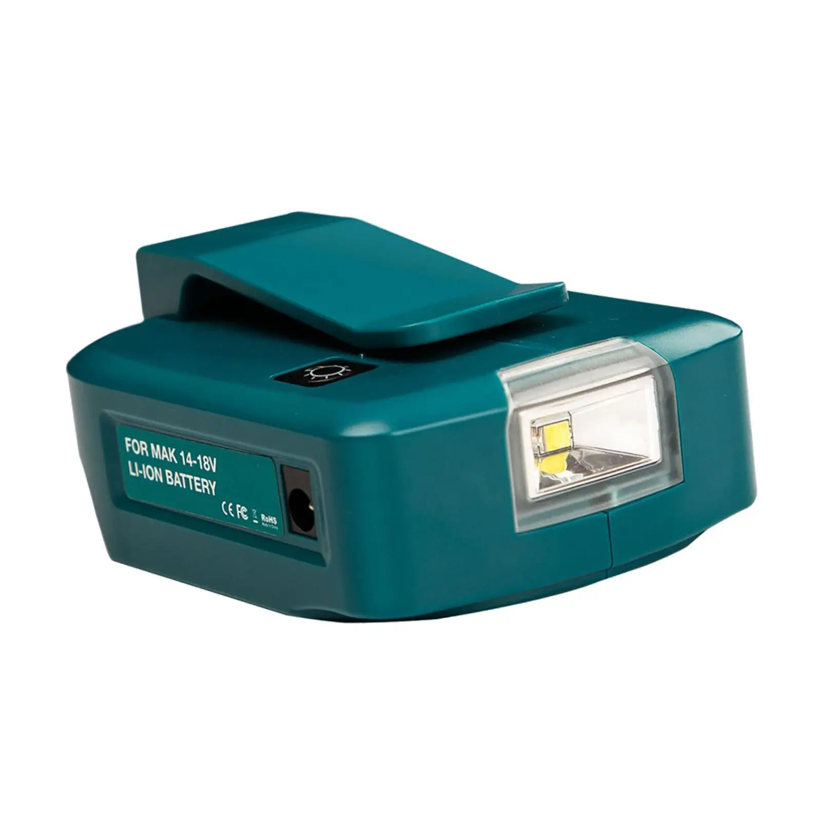 ADP05 USB Charger Adapter for 14-18V Lithium Battery Sturdy with LED Work Light with Double USB Ports Power Source Converter