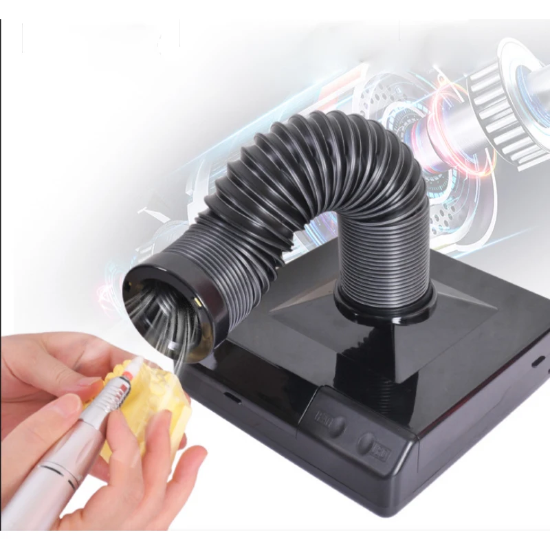 60W Soldering Iron Fume Extractor with LED Light  ESD Carbon Filter Sponge Smoking Instrument for Electronic Component Repair