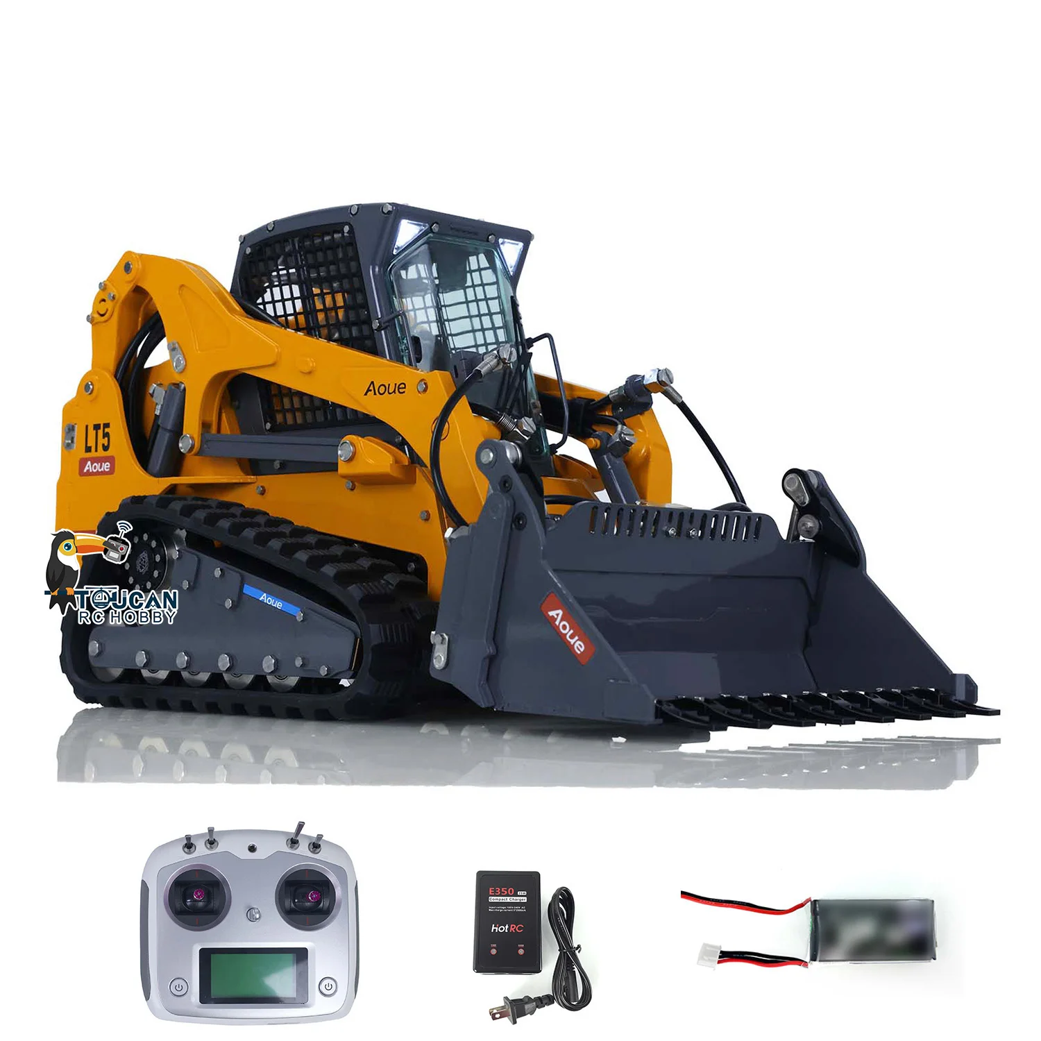 RTR LESU Aoue LT5 RC Hydraulic Loader 1/14 Radio Control Skid-Steer Truck Car Model Battery Sounds Lights ToucanrcHobby THZH1324