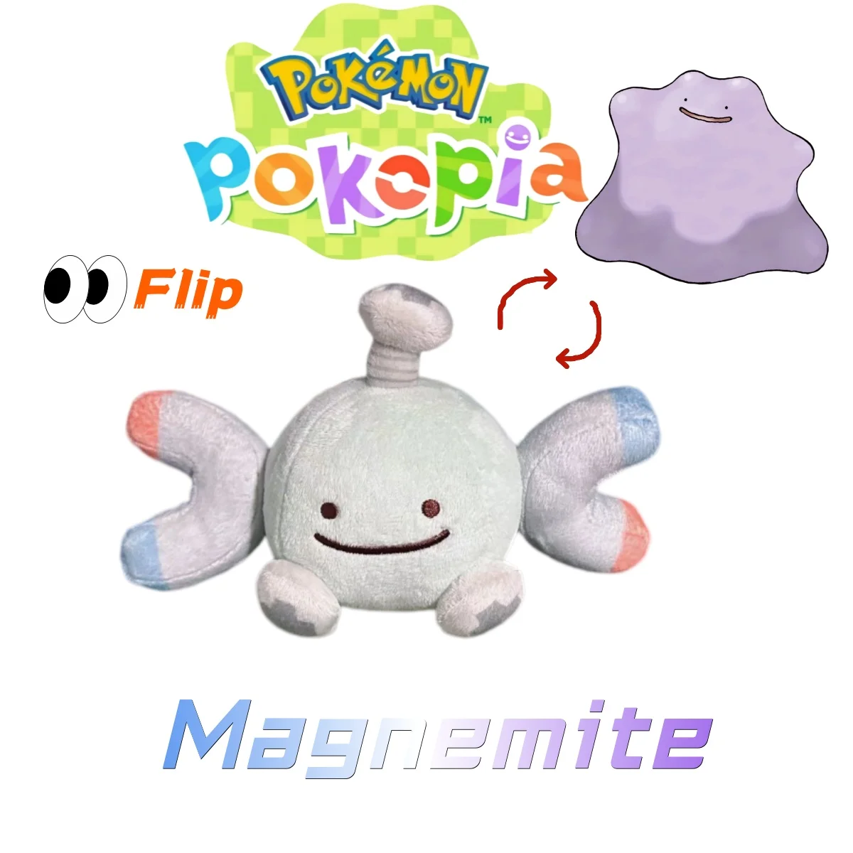 Pokemon Magnemite Pokopia Dragonite Plush Ditto Transformation Series Doll Lapras Snorlax Wooper Trubbish Magikarp Charmander