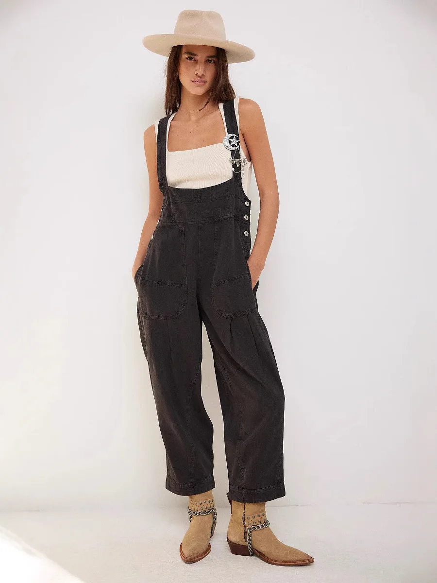 ملابس نسائية من Street Sle من قماش الدنيم فضفاضة تناسب عالية الخصر سراويل ثي الدنيم باللون الأزرق مقاومة للاهتراء وقابلة للتنفس