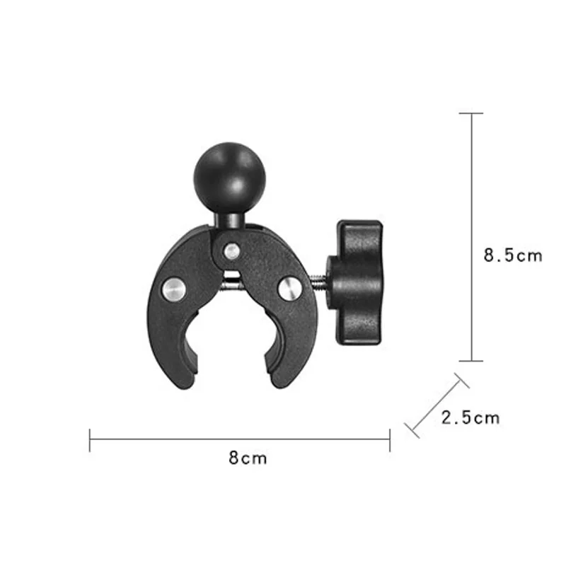 1 inch Ball Head Double Socket Arm Clamp Motorcycle Handlebar Base Mounting Bracket Bike Rail Mount Holder Stand Strong Clip