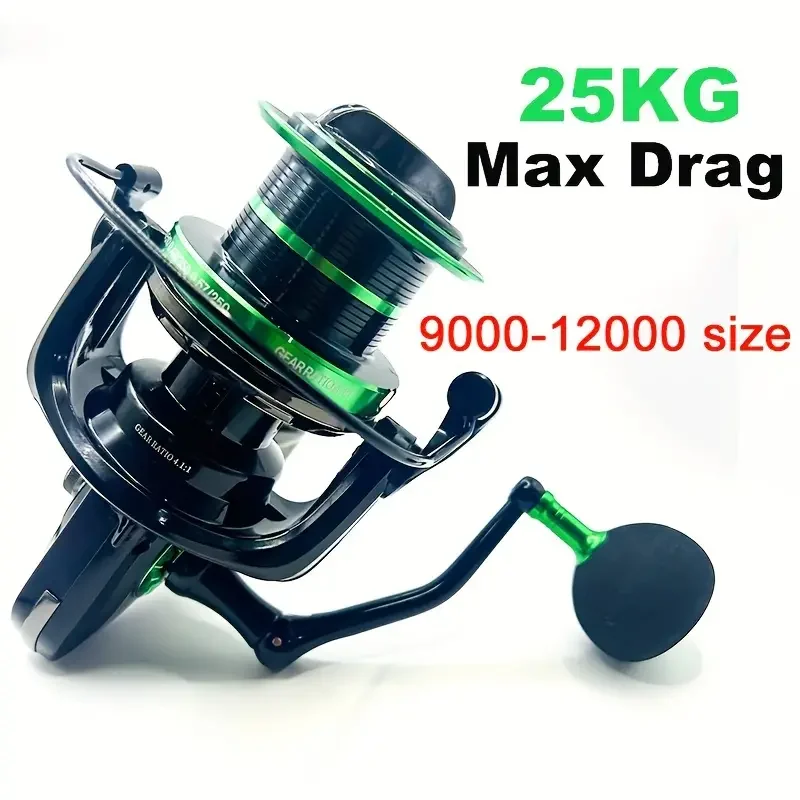 Seawater Proof Fishing Reel High-Performance 12+1BB Ball Metal Bearings 9000-12000 Series 18-25kg Drag for Surf Casting Fishing