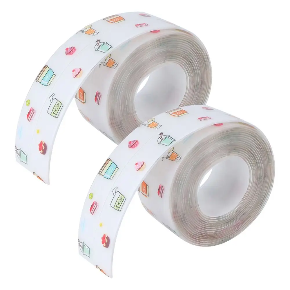 2pcs New Waterproof Caulk Tape Self Adhesive PVC Caulk Strip Caulk Sealing Tape Shower