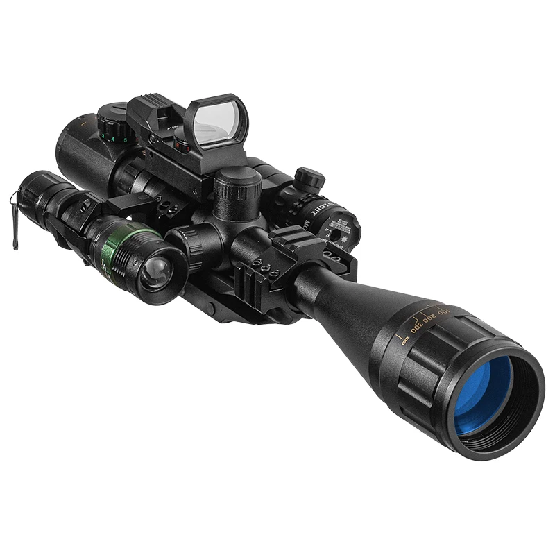 Hunting 6-24x50 AOEG Optical sight red dot holographic red and green laser tactical combination rifle scope Crossbow for hunting