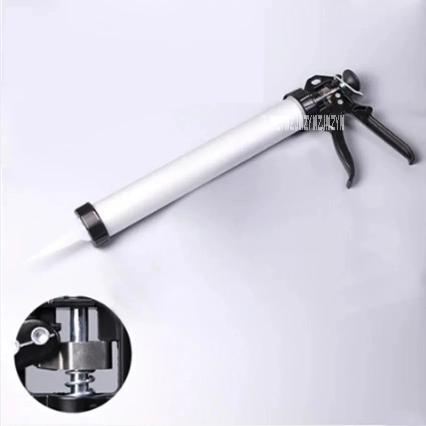 New Hot 600ML Dual-use Glass Glue Gun C20512 Barrel Type Soft Silicone Gun Manual Thickening Aluminum Alloy Structure Glue Gun