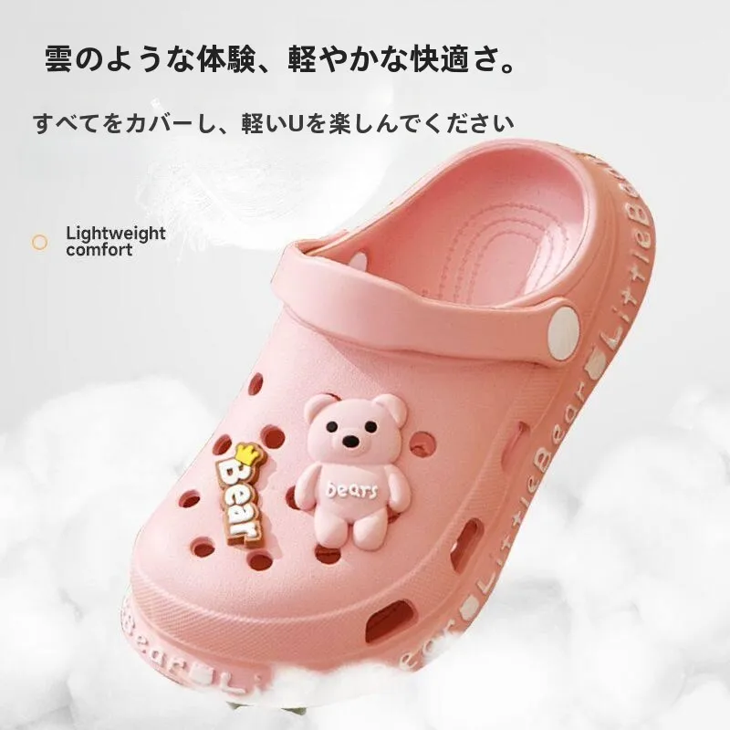 子供用サマーホールシューズ滑り止めソフトボトムアウトドアビーチサンダルホームスリッパ男の子女の子カジュアルビーチサンダル