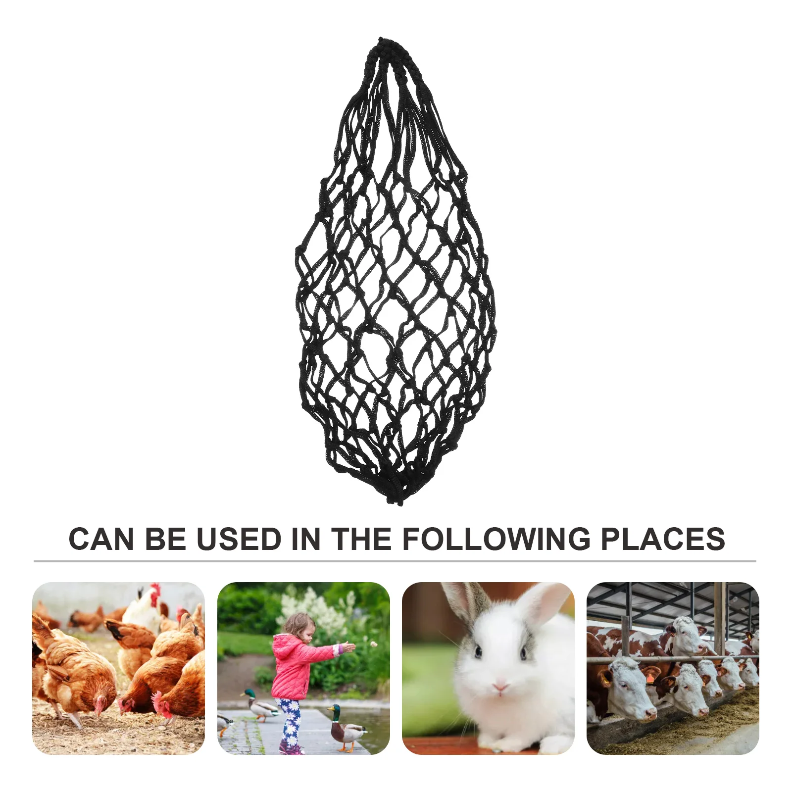 

Premium Chicken Feeding Mesh Nylon Livestock Poultry Food Container Durable Braided Rope Hanging Feeder Strong Storage Solution