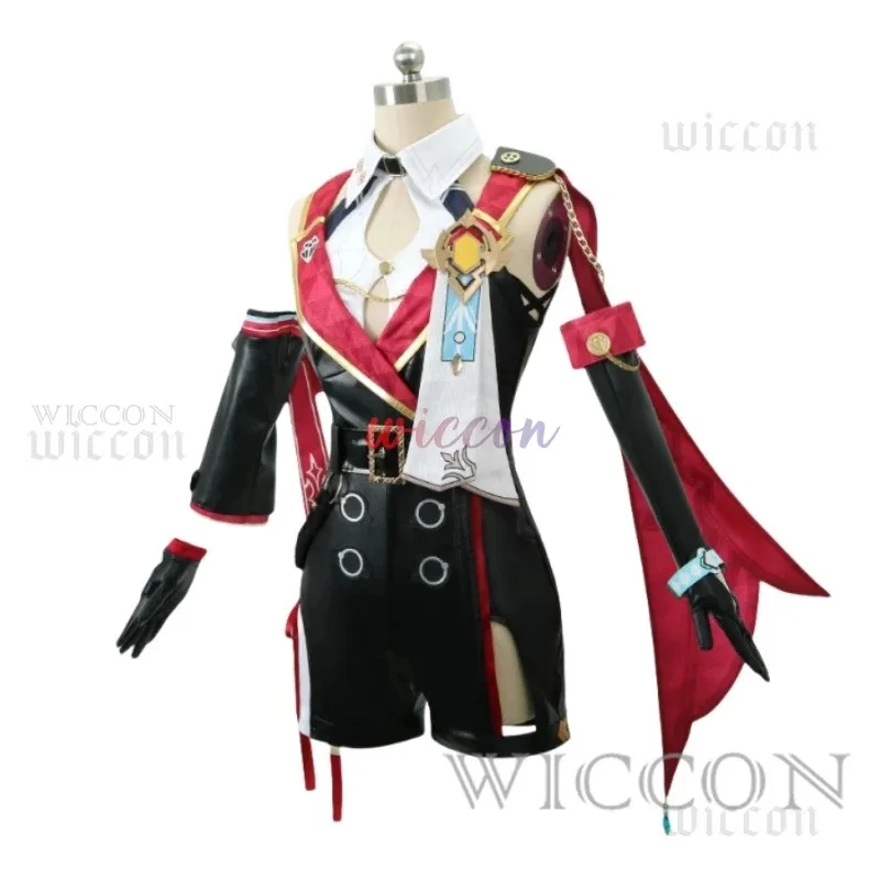 게임 혼카이 스타 레일 풀 세트 의상 PU 유니폼 토파즈 가발 코스튬 신발 부츠 코스프레 소품,7;k'2.s;9,