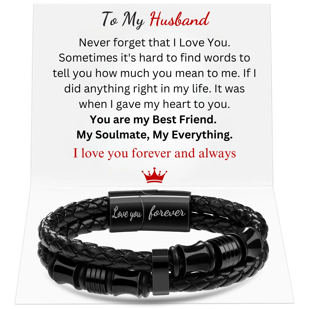 To My Man Husband Gift Men Bracelet Stainless Steel Love and Bond Best Father's Day Gift With Box New Hot Dropshipping